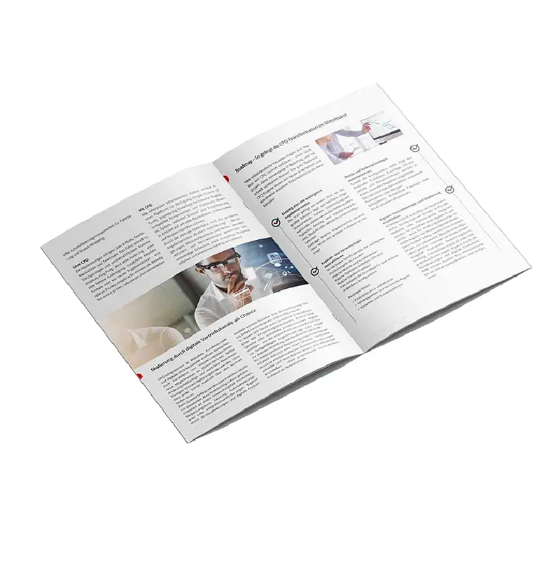 Aufgeklapptes Magazin 