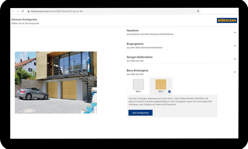 camos CPQ Go Live Hörmann Produktauswahl