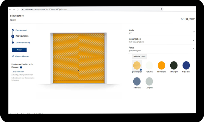 camos CPQ Go Live Hörmann Produktkonfiguration