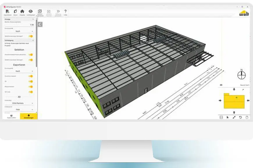 Monitor mit geöffneter camos CPQ Lösung